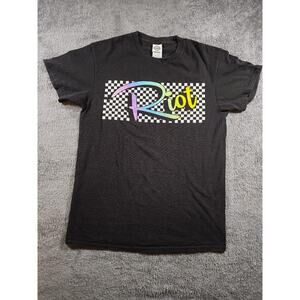 RIOT Punk Ska Short Sleeve Black T-Shirt Size M